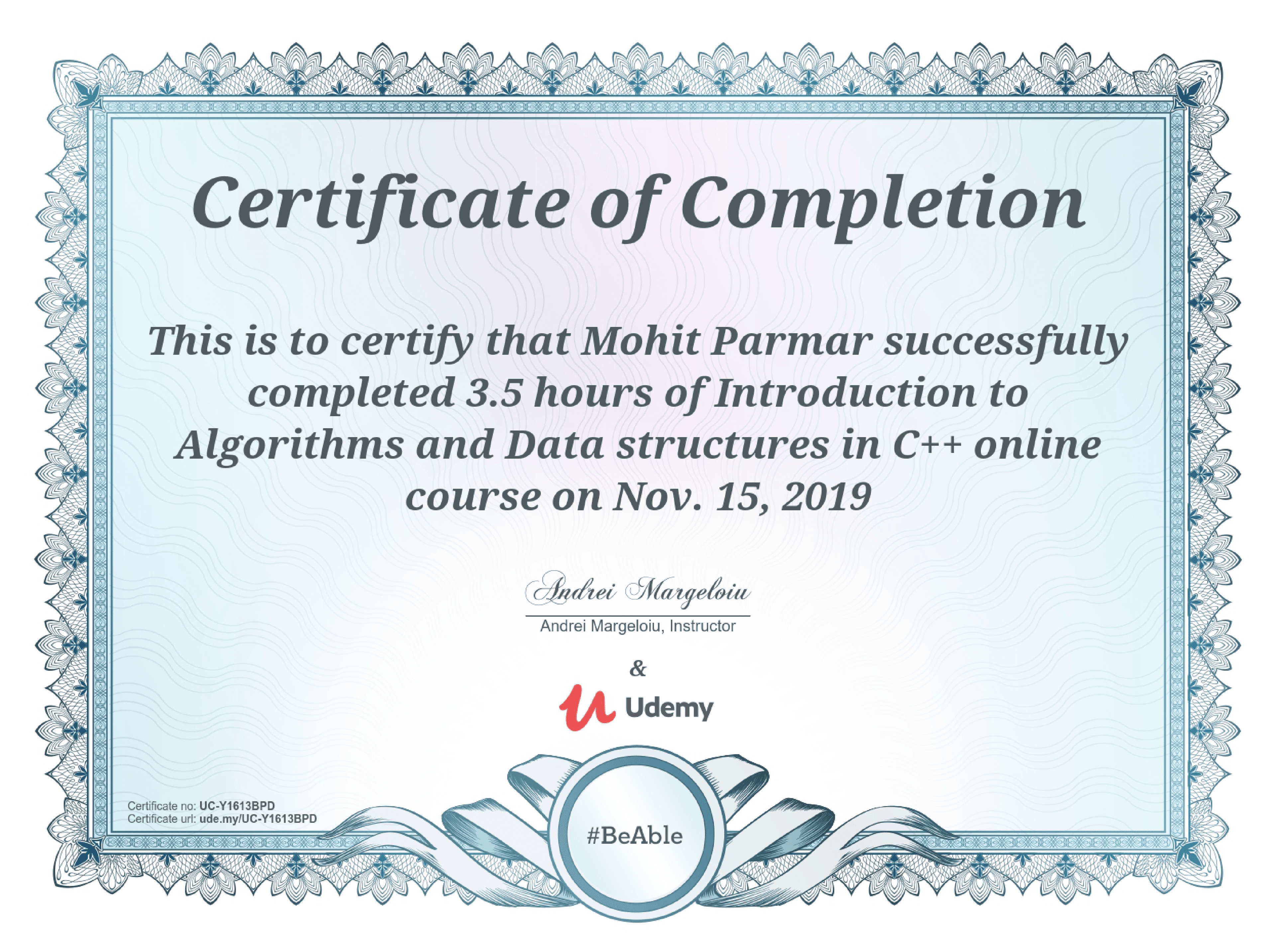 Algorithms and Data Strucutures