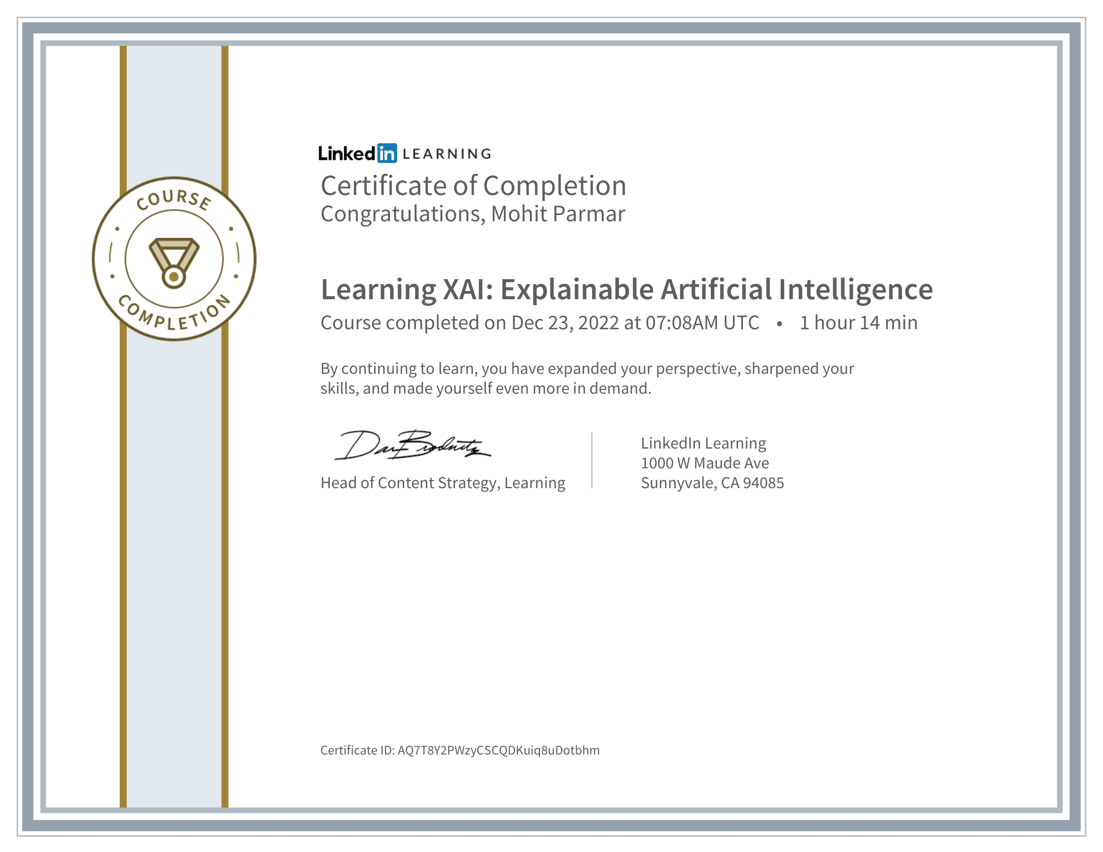 Learning Explainable Artificial Intelligence