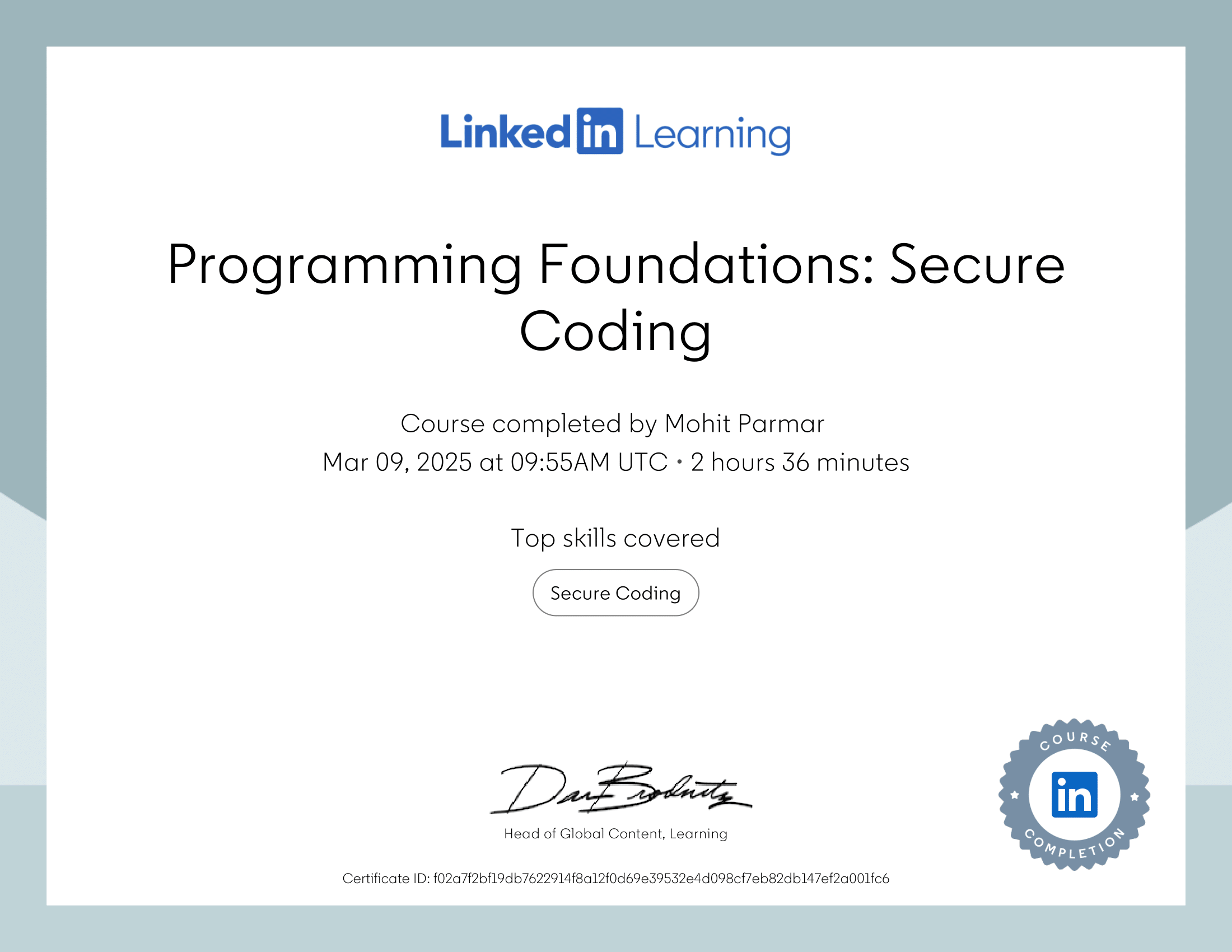 Programming Foundations: Secure Coding