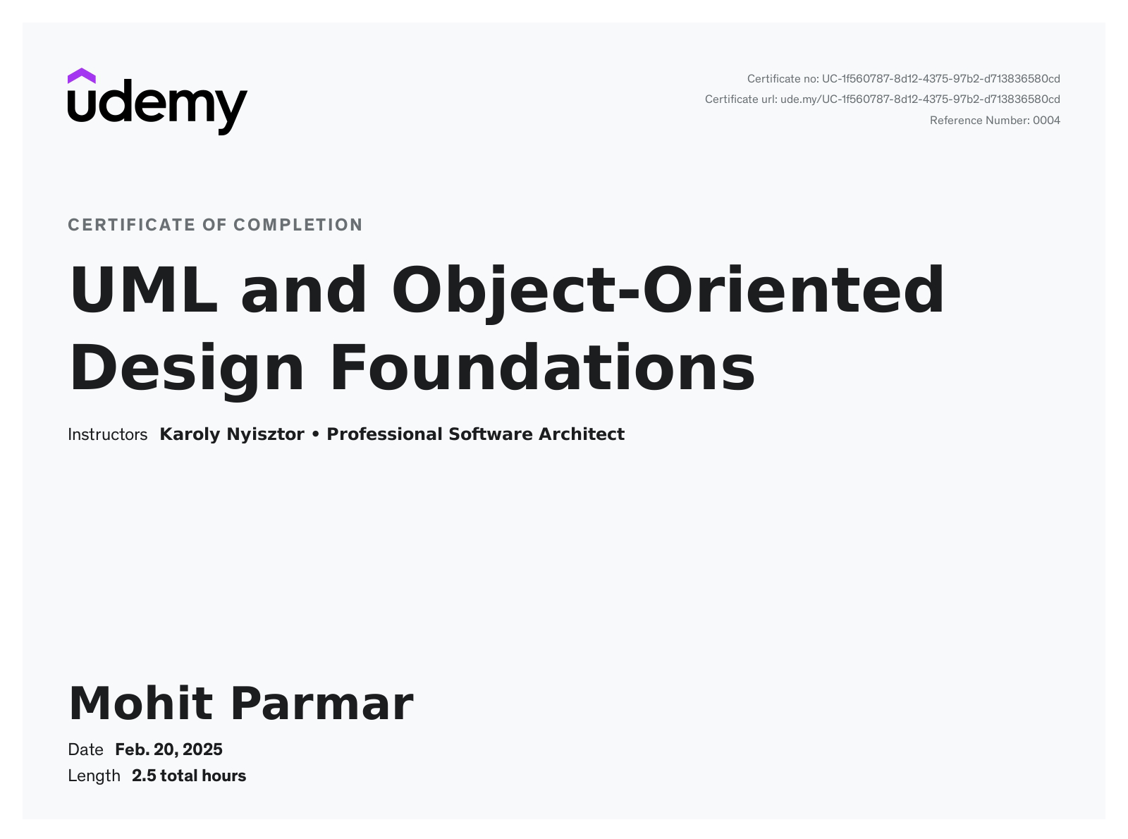 UML and Object Oriented Design Foundations